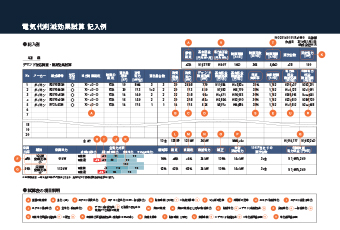 電気代削減効果試算 記入例